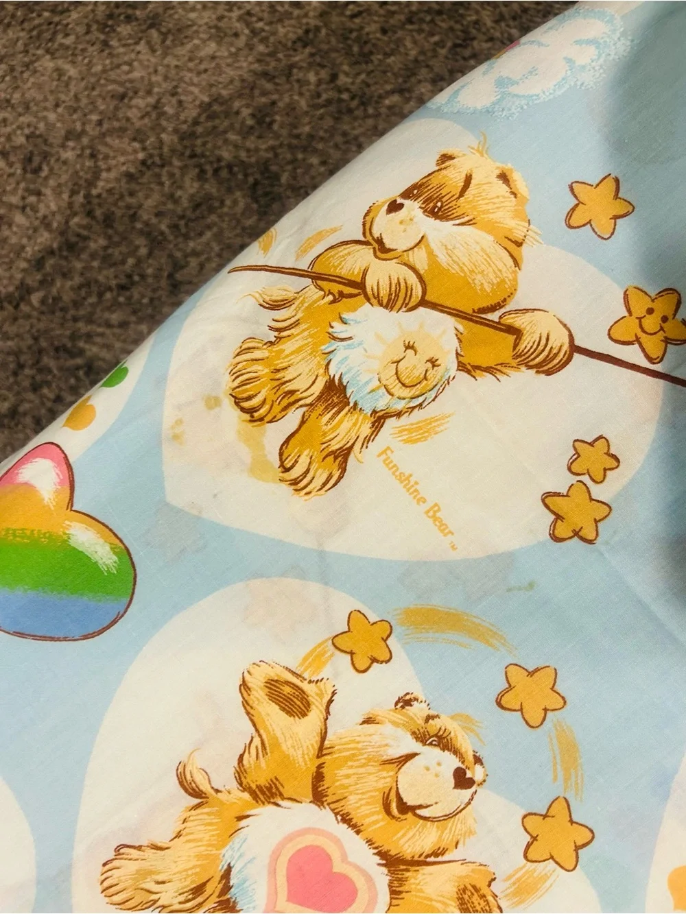 Vintage 80’s Carebears Twin sheet set